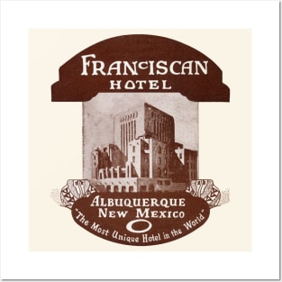 1923 Franciscan Hotel Albuquerque New Mexico Posters and Art